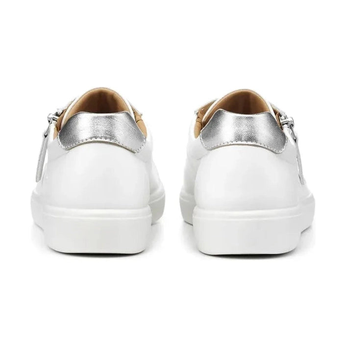 Hotter Chase White Leather Comfort Trainer