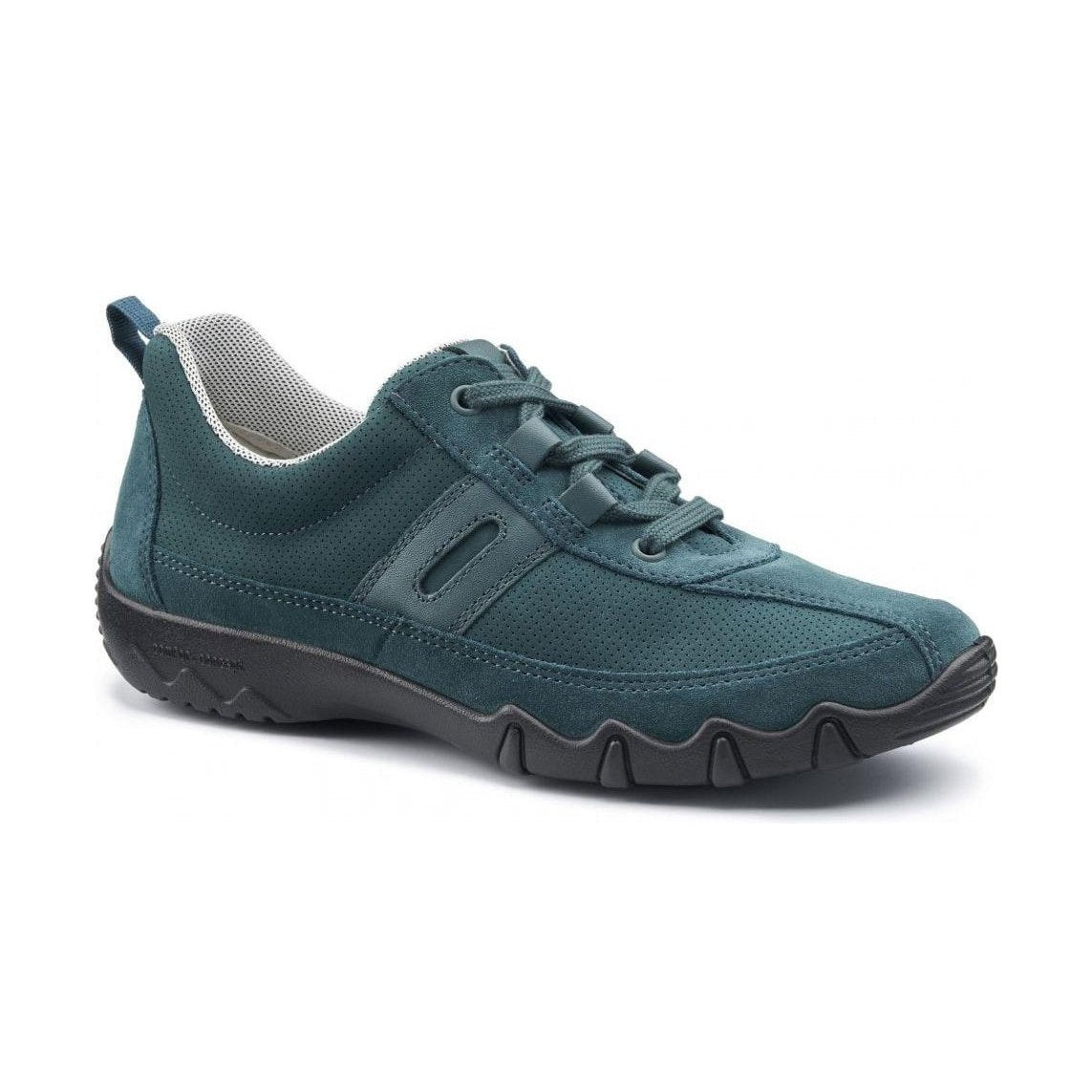 Hotter Leanne TEAL Suede Leather Trainer Style Shoe
