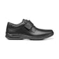 Hotter Mens BLACK Leather SEDGWICK touch fastening Shoe