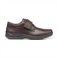 Hotter Mens BROWN Leather SEDGWICK touch fastening Shoe