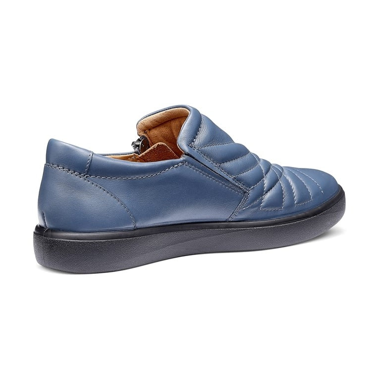 Hotter Poppy Wide Fit AQUATIC BLUE Zip Trainer Style Shoe