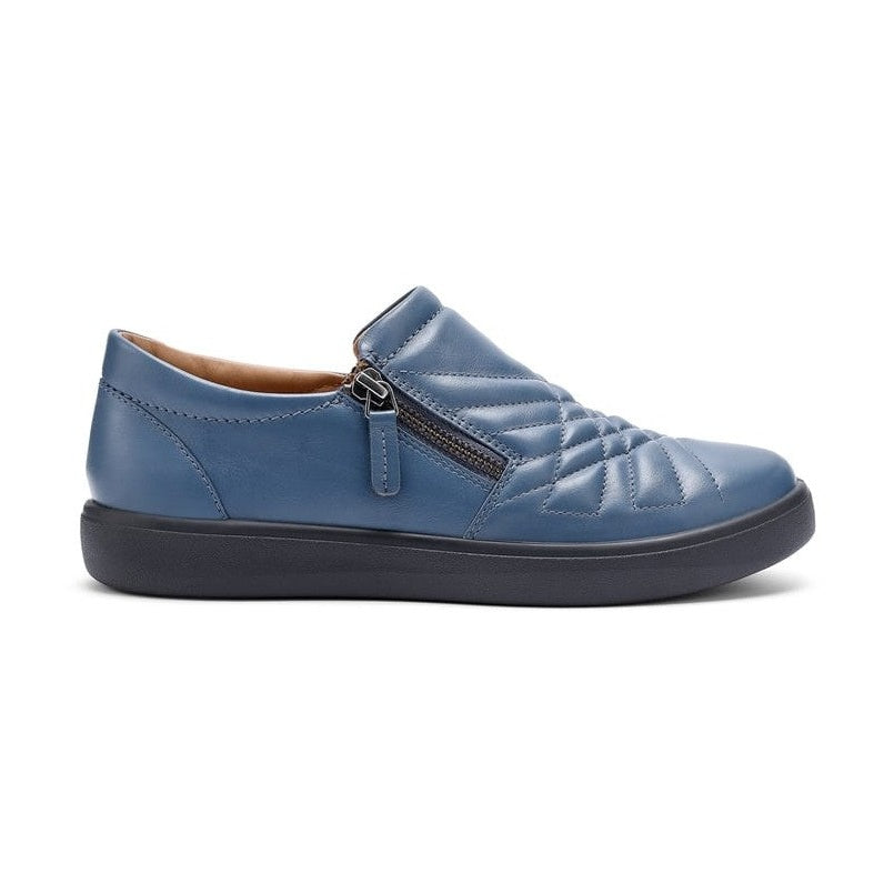 Hotter Poppy Wide Fit AQUATIC BLUE Zip Trainer Style Shoe