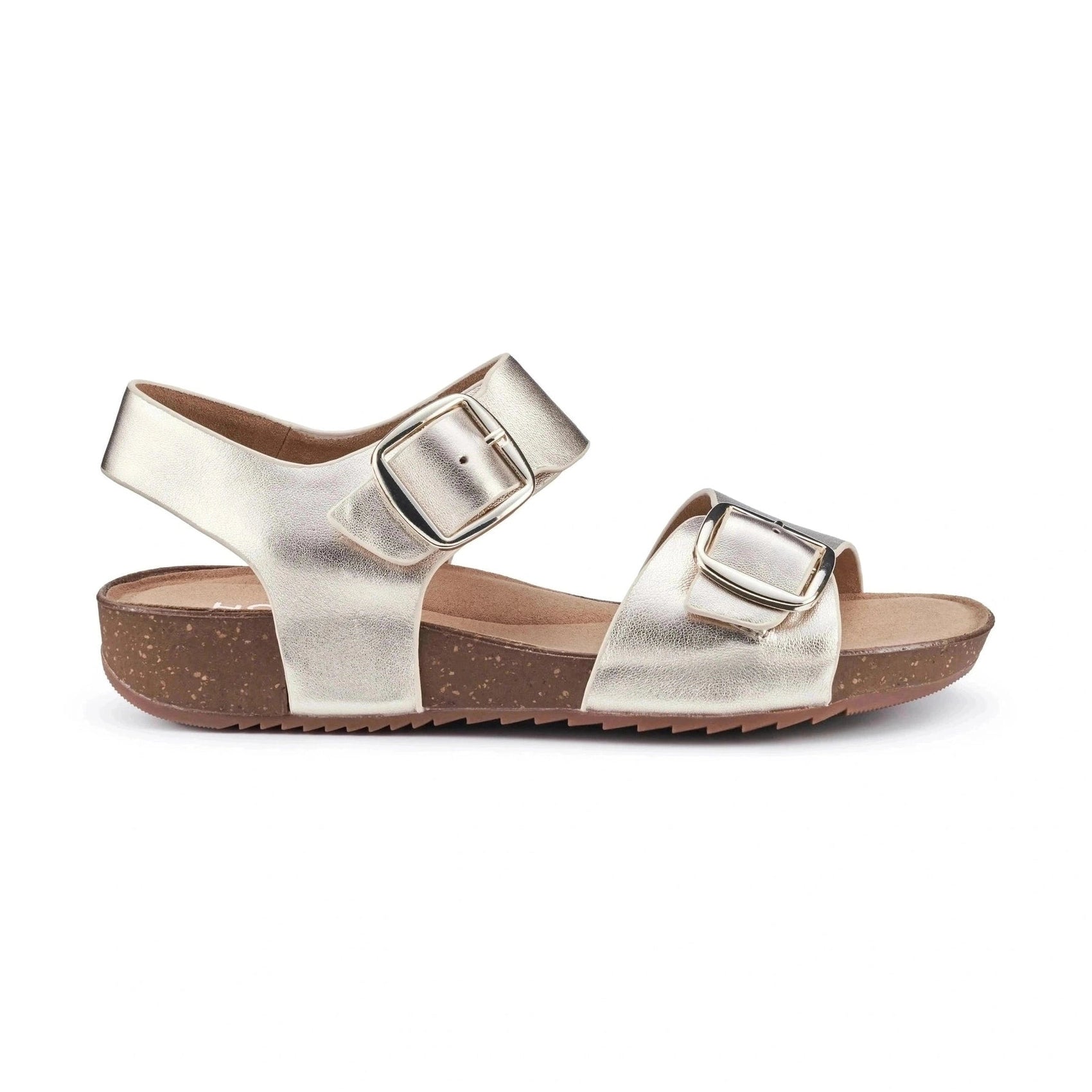 Hotter Sandal Tourist Soft Gold Metalic Comfort Sandals