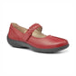 Hotter Shake Red Leather Comfort Bar Shoe
