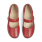 Hotter Shake Red Leather Comfort Bar Shoe