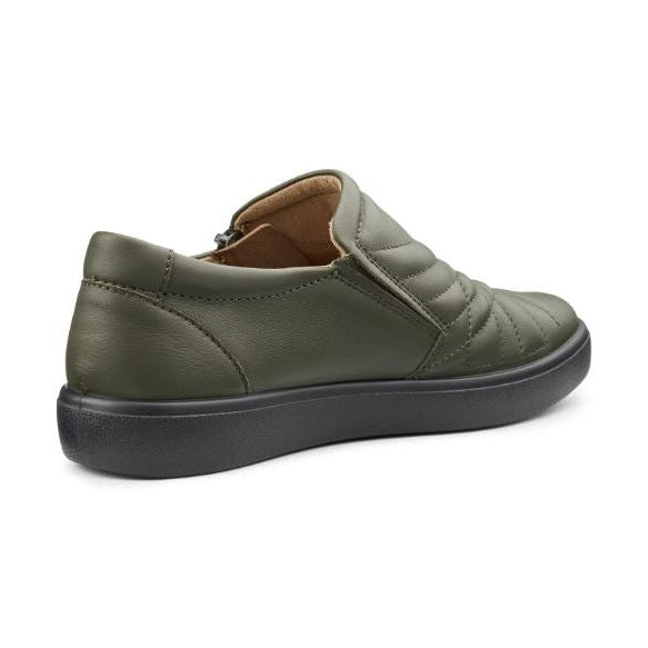 Hotter Shoe POPPY Trainer style Shoe with Zip KHAKI