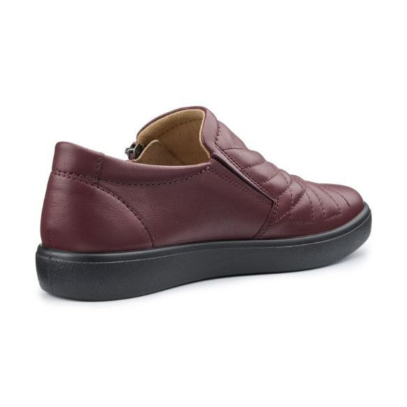 Hotter Shoe POPPY Trainer style Shoe with Zip WIDE MAROON
