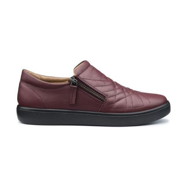 Hotter Shoe POPPY Trainer style Shoe with Zip WIDE MAROON