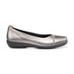 Hotter Shoe ROBYN Ballerina style Flat court shoe WIDE PEWTER