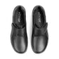 Hotter Shoe SUGAR Leather Touch Fastening Shoe Extra Wide Fitting BLACK