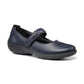 Hotter Shoe Shake Leather Wide Fitting Bar Shoe NAVY WIDE