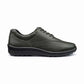 Hotter Shoe Tone Forest GREEN Leather Lace up Wide Fitting Shoe