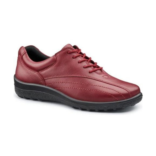 Hotter Shoe Tone Red Extra Wide Leather Lace up Shoe RED WIDE