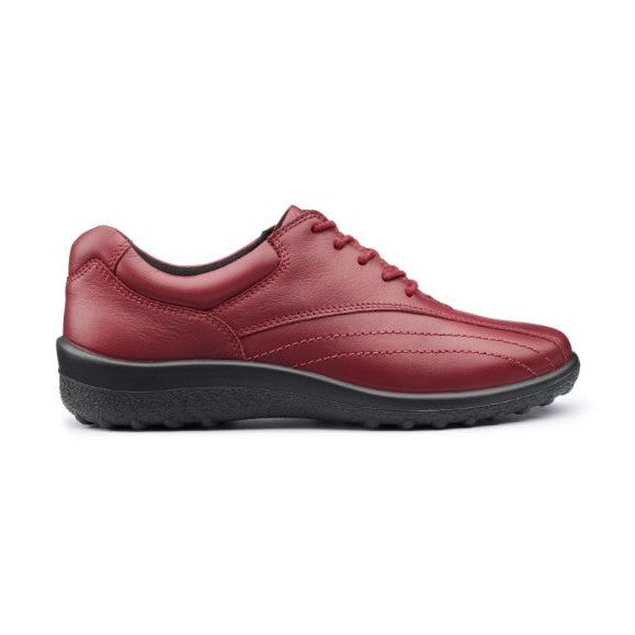 Hotter Shoe Tone Red Extra Wide Leather Lace up Shoe RED WIDE