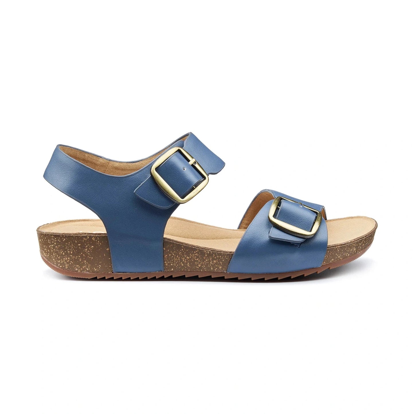 Hotter Tourist Cork Footbed Buckle Sandal AQUATIC BLUE