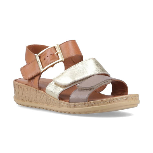 Hush Puppies Eliana GOLD Multi Adjustable Strap Wedge Sandal