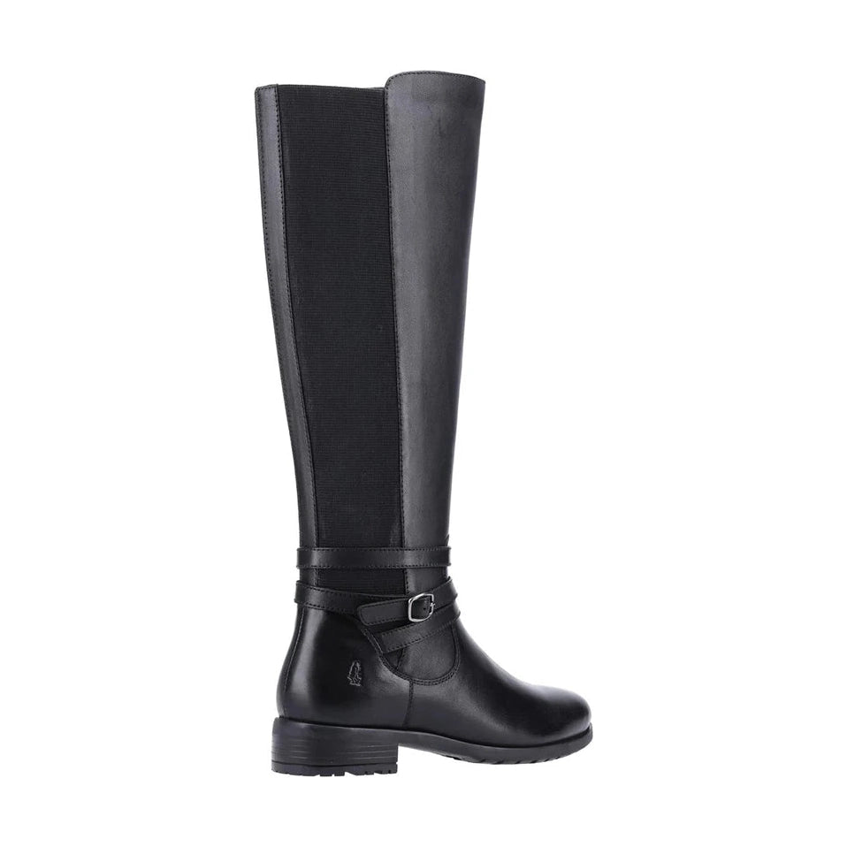 Hush Puppies Vanessa Black Leather Long Leg Boot