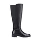 Hush Puppies Vanessa Black Leather Long Leg Boot