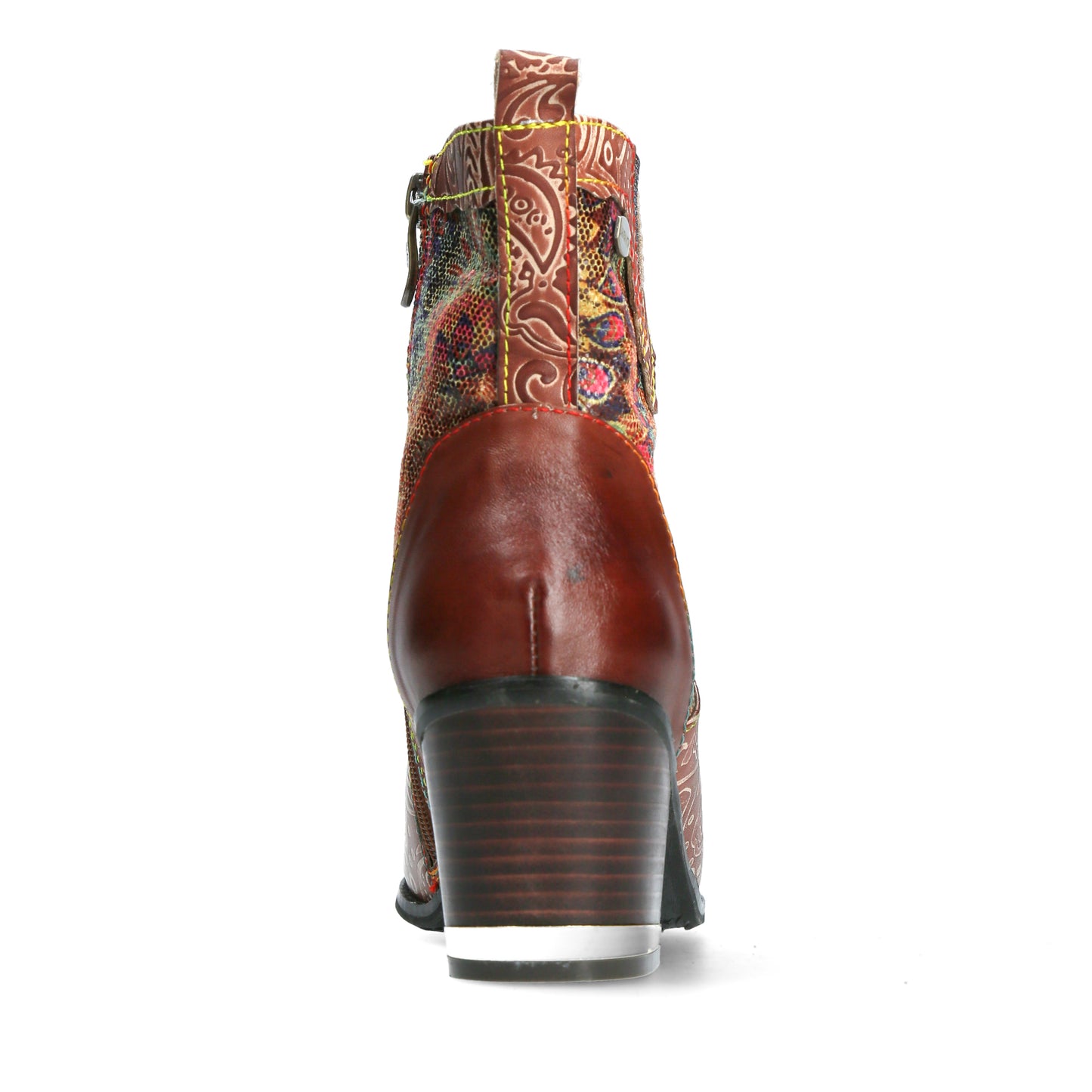 Laura Vita Igcreo 02 CAFE Leather Cuban Heel Ankle Boot