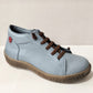 Modella Dakota Denim Soft Leather Elastic Lace Slip On Ankle Boot