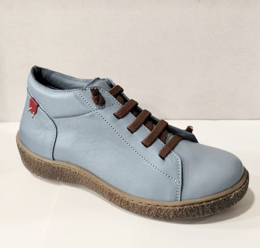 Modella Dakota Denim Soft Leather Elastic Lace Slip On Ankle Boot