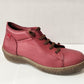 Modella Dakota Burgundy Soft Leather Elastic Lace Slip On Ankle Boot