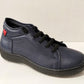 Modella Dakota Navy Soft Leather Elastic Lace Slip On Ankle Boot