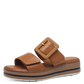Jana 27271-42 TAN Touch Fastening Adjustable Wedge Mule Sandal