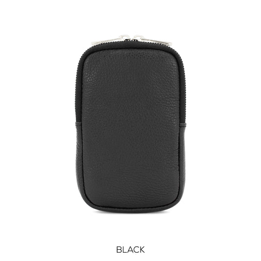 Moda Express Leather Phone Pouch Crossbody Bag BLACK 15003