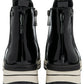 Lotus Ivana Black Wedge Trainer Style Chelsea Boot with Zip