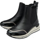 Lotus Ivana Black Wedge Trainer Style Chelsea Boot with Zip