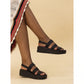 Lunar Lipstick Chunky Sole Sandal  BLACK JLC022BK
