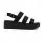Lunar Lipstick Chunky Sole Sandal  BLACK JLC022BK