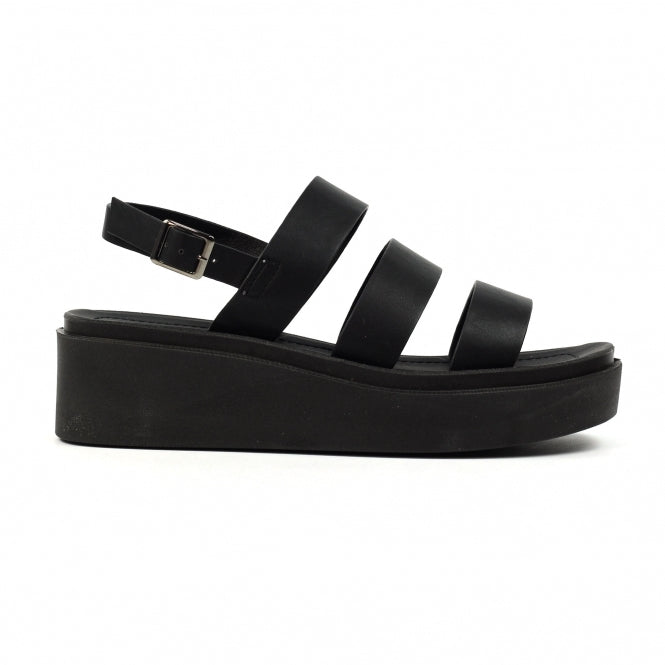 Lunar Lipstick Chunky Sole Sandal  BLACK JLC022BK