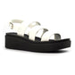 Lunar Lipstick WHITE Chunky Sole Sandal JLC022WH