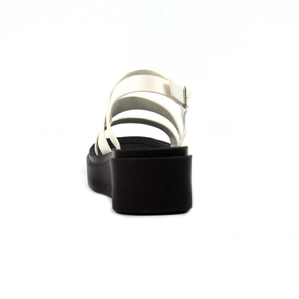 Lunar Lipstick WHITE Chunky Sole Sandal JLC022WH