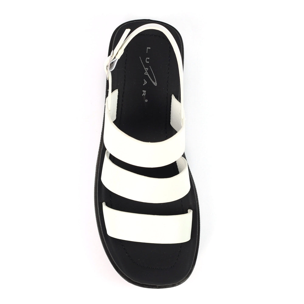 Lunar Lipstick WHITE Chunky Sole Sandal JLC022WH