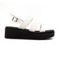 Lunar Lipstick WHITE Chunky Sole Sandal JLC022WH