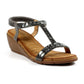 Lunar Macie PEWTER Wedge Heel Sandal JLH492PW