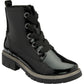 Lotus Ankle Boot with lace and Zip fastening Jojo BLACK ULB350