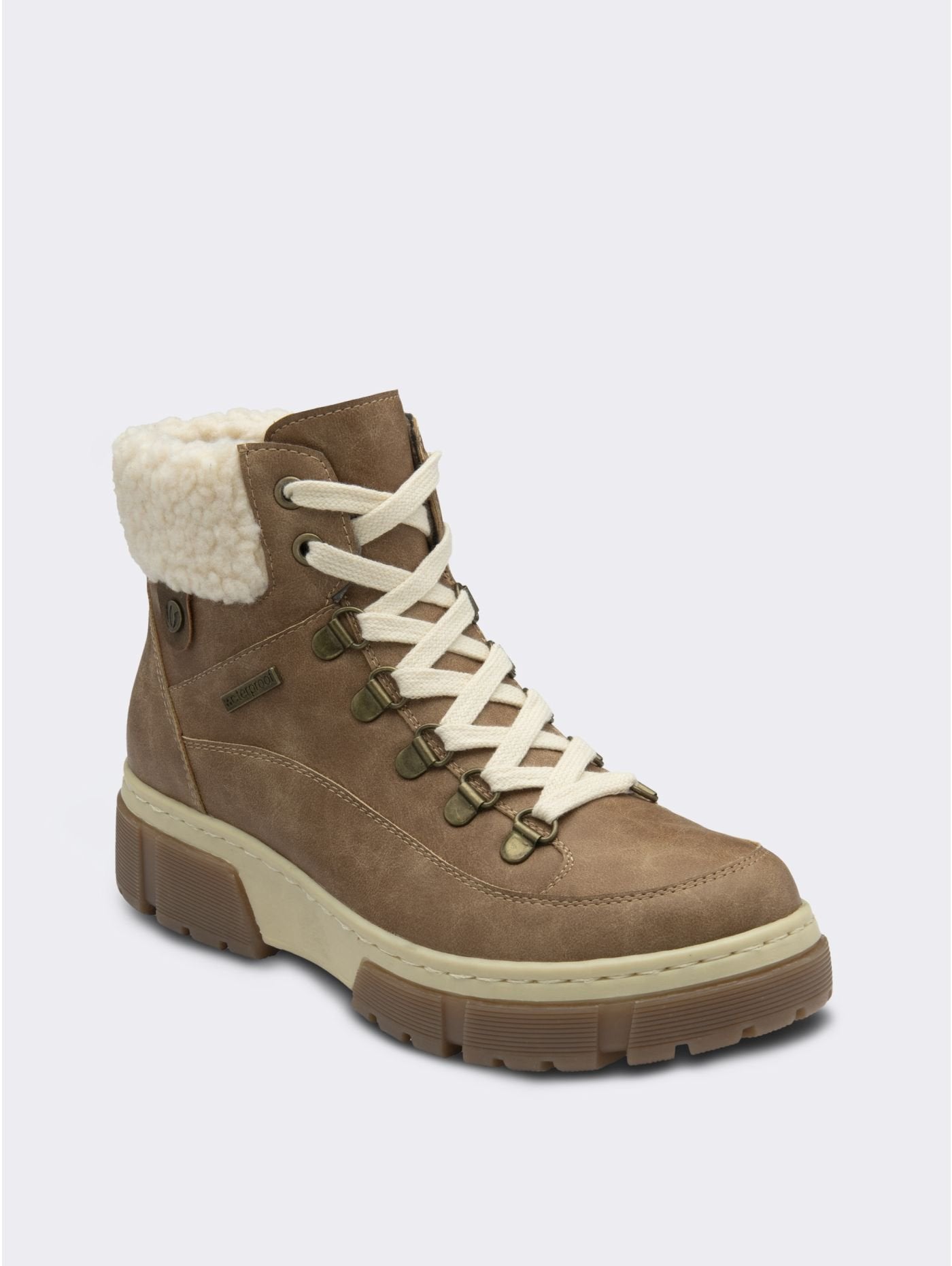 Lotus Coniston TAN Waterproof Hiker Style Lace Boot with Zip