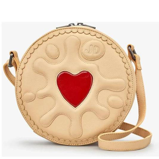 Yoshi Jammie Dodger Biscuit Leather Cross Body Bag