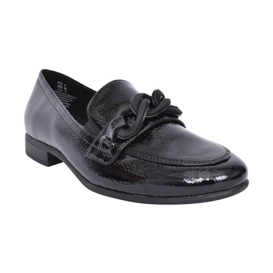 Jana 24260 BLACK Patent H fitting Slip On Shoe