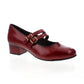 Jana 24366-45 Block Heel Mary Jane Bar Shoe Red Patent