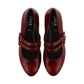 Jana 24366-45 Block Heel Mary Jane Bar Shoe Red Patent