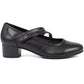 Jana 24366 -45 block heeled Mary Jane pumps in Black