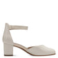 Jana 24476 BEIGE PAT Block Heel Bar Shoe 24476-409