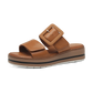 Jana 27271-42 TAN Touch Fastening Adjustable Wedge Mule Sandal
