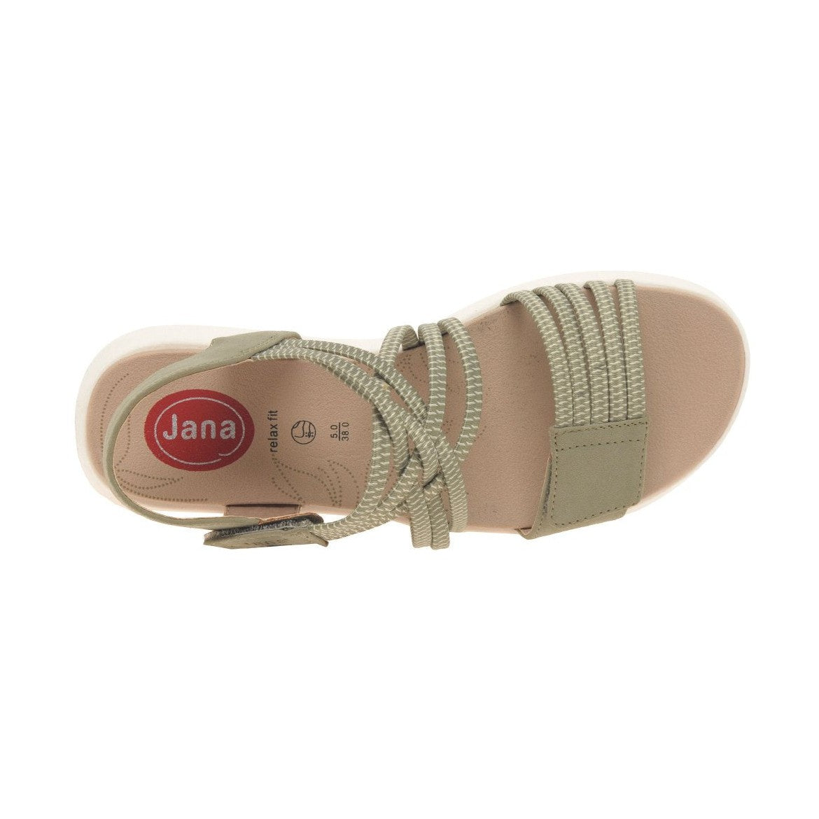 Jana 28766-42 SAGE Wide Fitting Touch Fastening Sandal