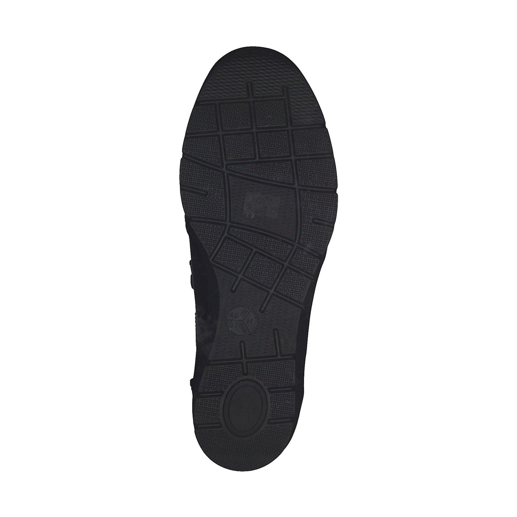 Jana Casual shoe with dual zips 24663-055 BLACK